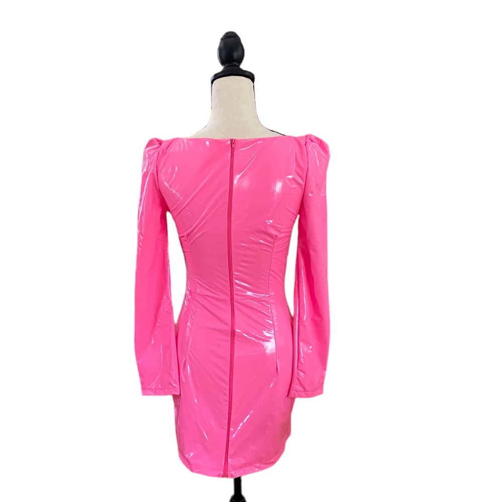 PU Long Sleeve Mini Dress - Picture 2 of 2